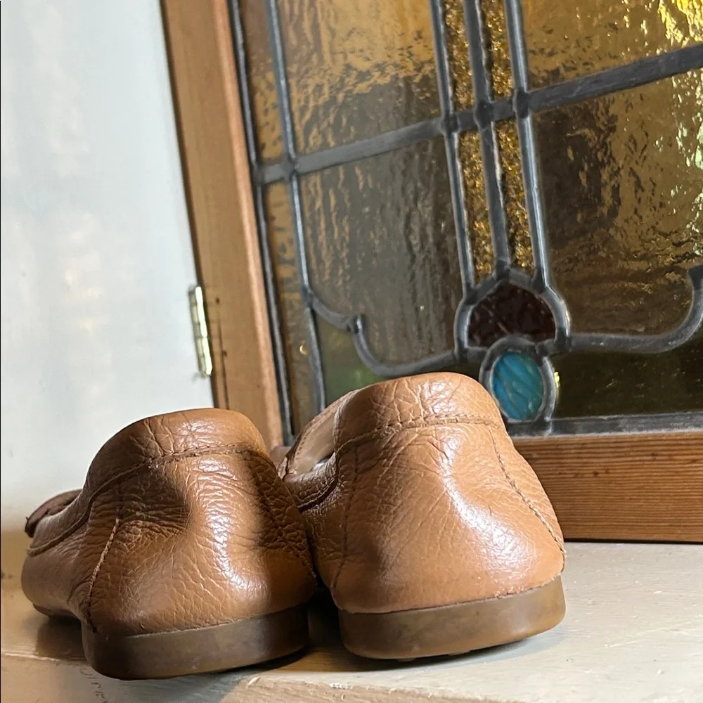 Coach Tan Leather Slip-On Shoes